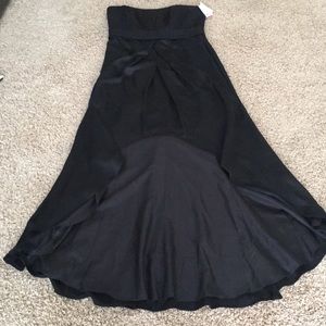 Black Vera Wang high low strapless dress